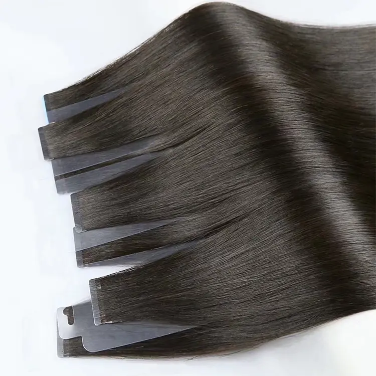 Bellecode-extensiones de cabello humano con doble cinta, cabello Real Remy europeo, extensiones de cabello 100 humano