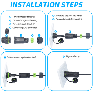 PRADYKOO Custom <strong>24pin</strong> IP68 Waterproof Electrical Connector <strong>Adapter</strong> M8 M12 Model Copper Metal Nylon Type-C Male/Female Connectors - Product Image 5