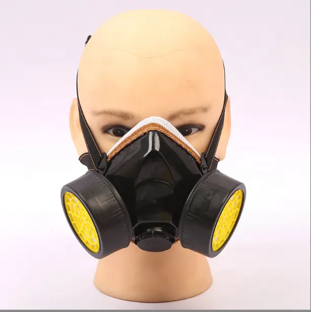 Coeffort Masque respiratoire anti-poussière industriel de sécurité Double cartouches NP306 Masque chimique demi-visage