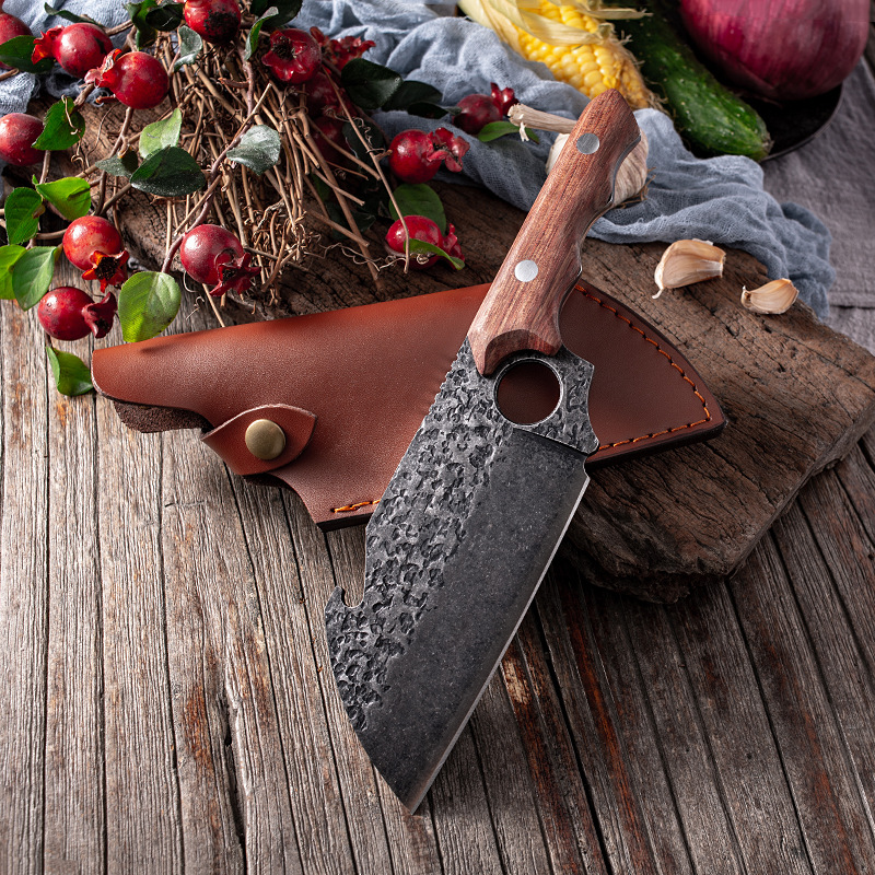 Mini Portable Outdoor Survival Camping Knife Kitchen Chopping Meat Fish Vegetable Knife Kitchen Chef Small Cleaver Knife