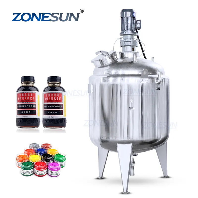 ZONESUN 200 lсанитарная нержавеющая сталь, вертикальный бак косметического оборудования для химического смешивания жидкости