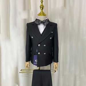 ชุดสูทฤดูร้อนของเด็กผู้ชายชุดเสื้อกั๊กแจ็กเก็ตแบบบางกางเกงระบายอากาศได้ชุดปาร์ตี้งานแต่งงานกลางแจ้งชุดวัยรุ่นเข้ารูป - Product Image 1
