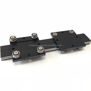 Bloque de riel deslizante de doble eje negro con cuatro ruedas, bloque de riel de guía lineal CNC, movimiento y bloque de cojinete de rueda - Product Image 5