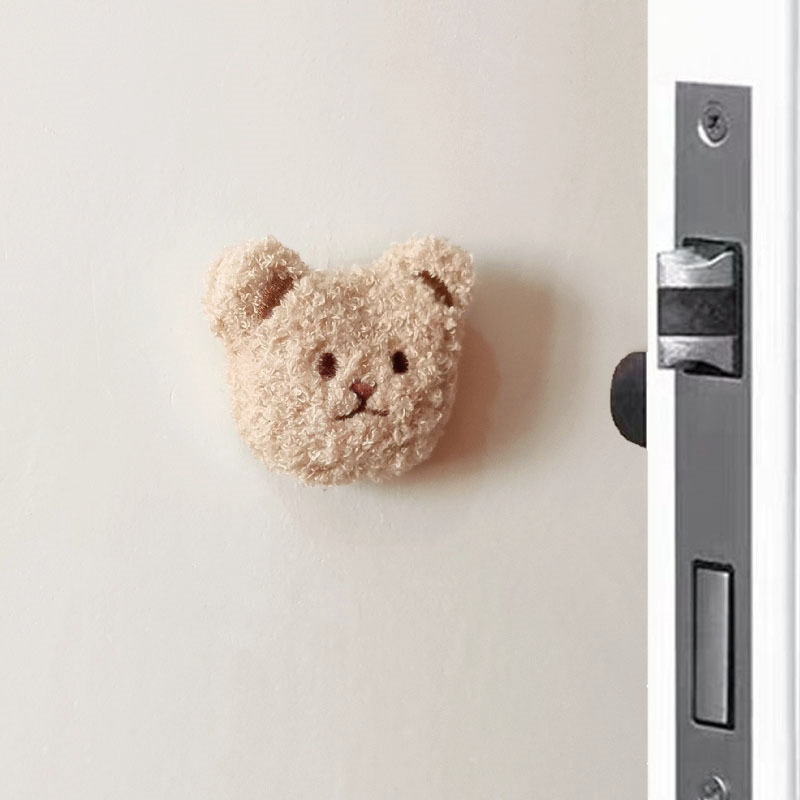 Autocollant anti-collision pour porte arrière - Petit ours couleur thé au lait