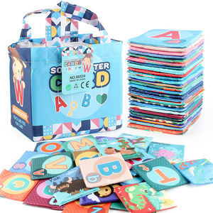 ABCラーニングカード幼児用26文字収納バッグ付き早期教育布ブック - Product Image 4
