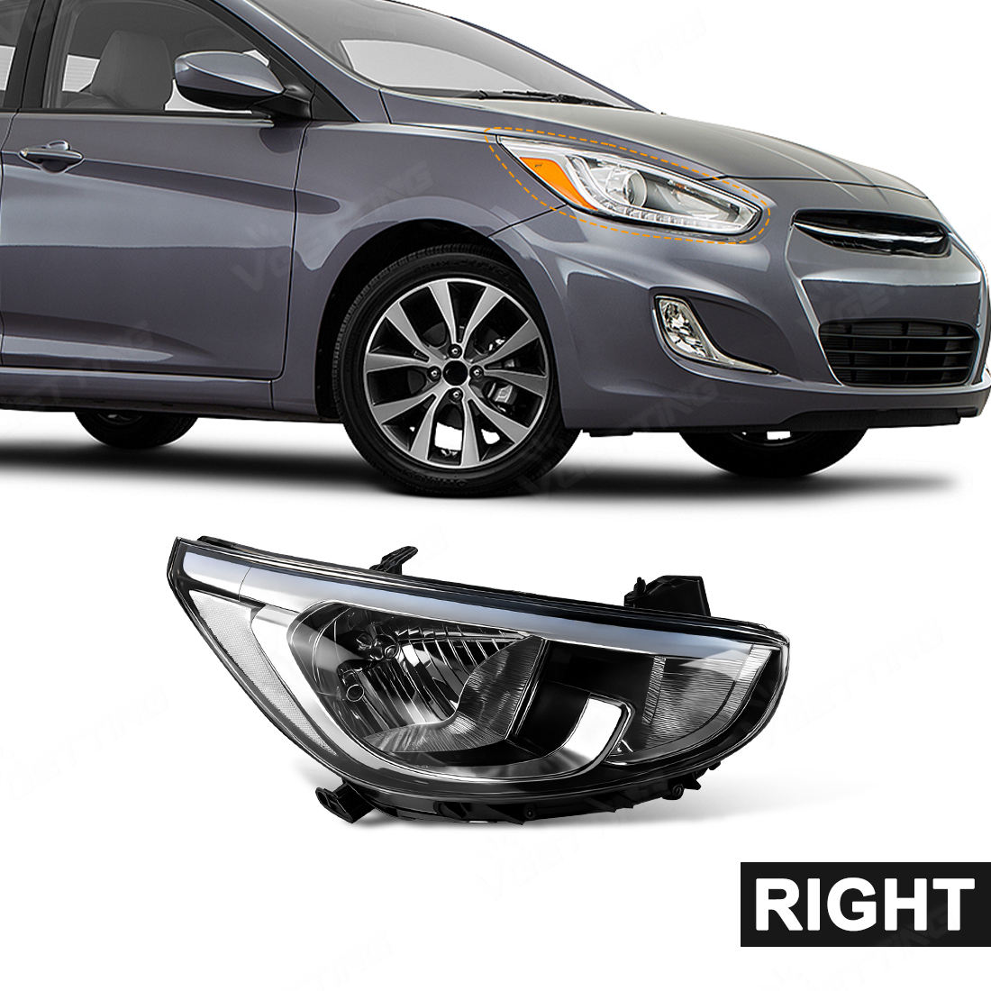 côté droit (pas d'ampoule)