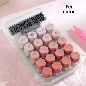 เครื่องคิดเลขอิเล็กทรอนิกส์ขนาดเล็กน่ารัก10หลักแฟชั่นเครื่องคิดเลขสีแบบไล่ระดับสีสำหรับสำนักงาน