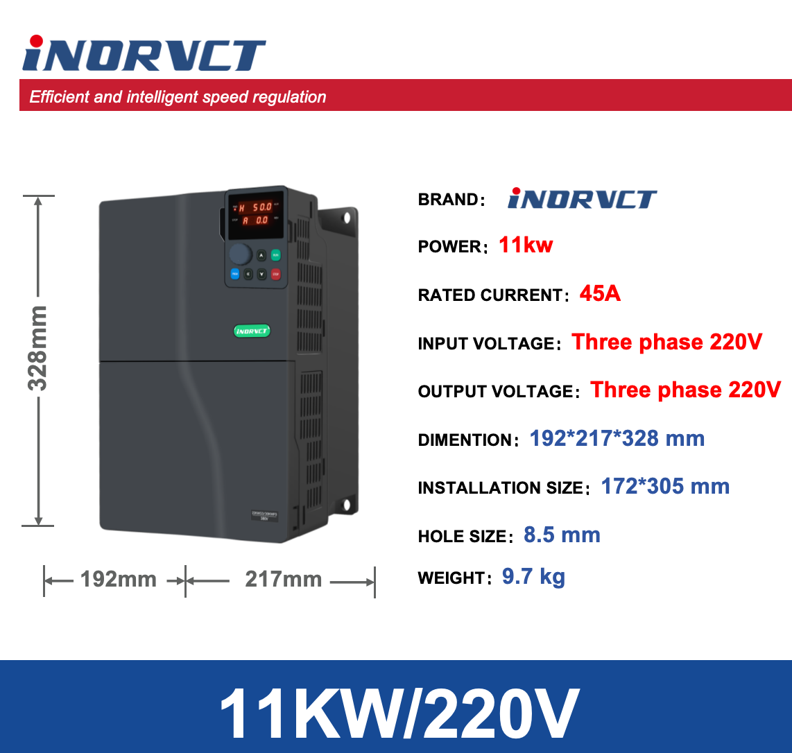 11kw/15HP 220V 3Phase