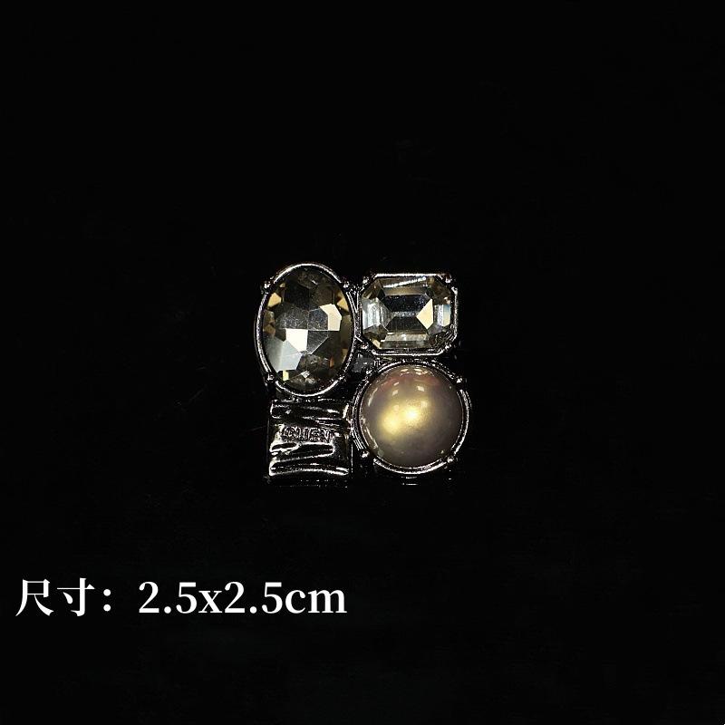 Fermoir de perle de pierre gemme irrégulière (b0095-1)