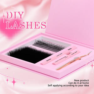 Toptan DIY kirpik küme özel etiket kabarık kirpik kümeleri kiti sivri ve alt kirpikler - Product Image 3