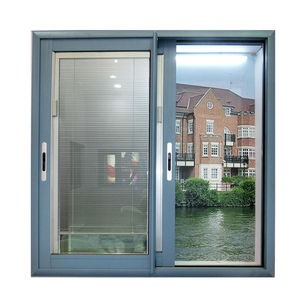 Ventanas modernas de aluminio con doble acristalamiento, correderas de diseño Simple con persiana integrada - Product Image 4