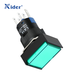 LA16-22CFD piccolo interruttore a pulsante rettangolare installato con luce - Product Image 4