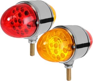 Tsinyeダブルフェイス台座フェンダーライトLEDデュアル革命アンバーレッドスイカライトトレーラートラクター用半トラック用 - Product Image 1