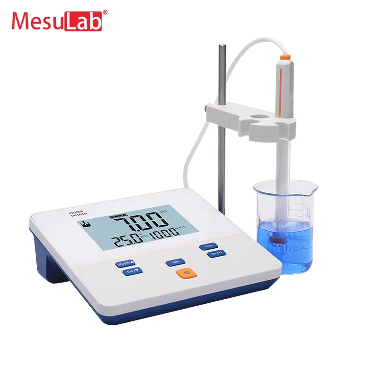 Mesulab เครื่องวิเคราะห์คุณภาพน้ำเครื่องวัดค่า pH-Meter, เครื่องวัดค่า pH แบบตั้งโต๊ะอิเล็กทรอนิกส์สำหรับเครื่องทดสอบเครื่องสำอาง