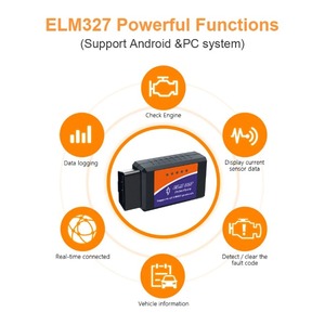 安卓视窗Elm327 Obd2 V2.1汽车探测器诊断Elm 327 Obd二汽车故障扫描仪工具的最低价格 - Product Image 3