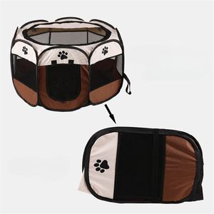 Küçük kediler ve köpekler için dayanıklı taşınabilir Pet kamp çadır ev çizgili desen - Product Image 3
