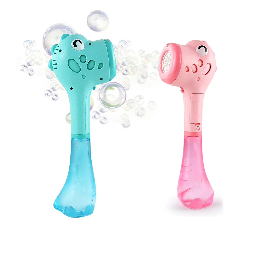 Summer Bubble Maker Machine Toys Dino Handheld Magic Bubbles Wand Blower para crianças com luzes de música