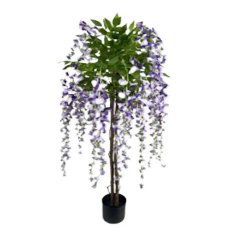 Simulazione di plastica finta per interni vero albero bonsai in vendita albero bonsai artificiale albero di fiori di fagioli viola