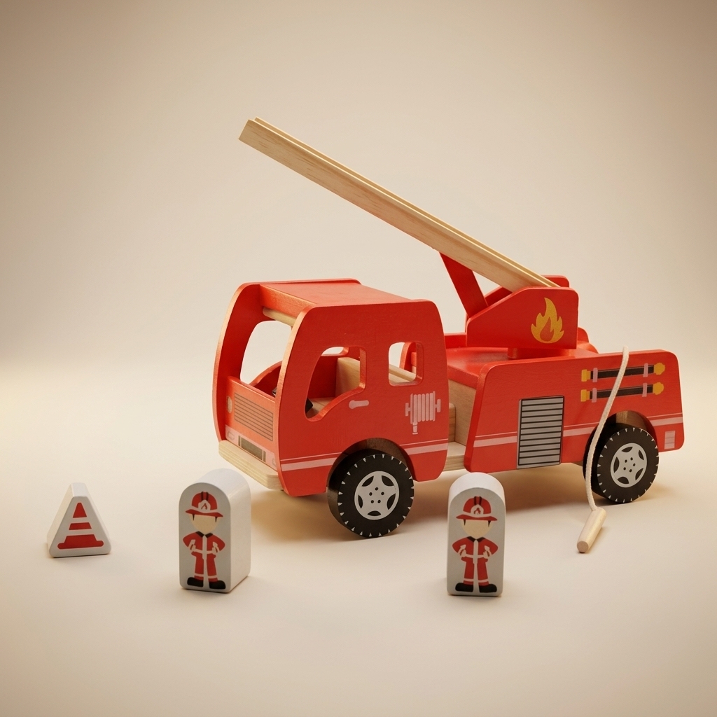 Wooden Fire Fighting Truck
