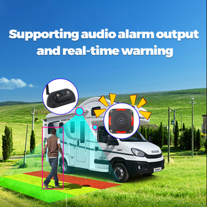 7 inch không dây 4CH xe Quad đổ màn hình Màn hình BSD hệ thống báo động 2.4GHz 4 máy ảnh xe tải điểm mù Kit - Product Image 6