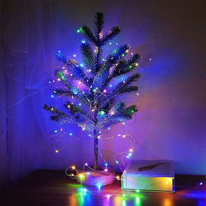 Cadena de luces LED de árbol de aguja de pino crear ambiente navideño interior Acción de Gracias evento decoración paisaje luces de árbol brillantes - Product Image 3