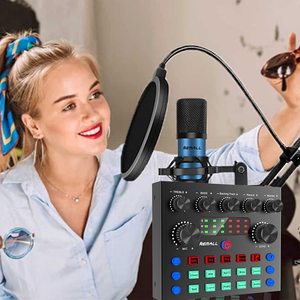 Tarjeta de sonido profesional V8S, transmisión en vivo, transmisión de Podcast, equipo de estudio de grabación, cambiador de voz, interfaz de Audio - Product Image 3