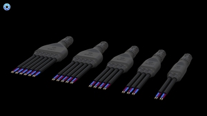 Customized Y Type Screw Waterproof <strong>Connectors</strong> Assembled 1 <strong>Input</strong> 2-6 <strong>Output</strong> with Molding for Cable Wires - Product Image 4