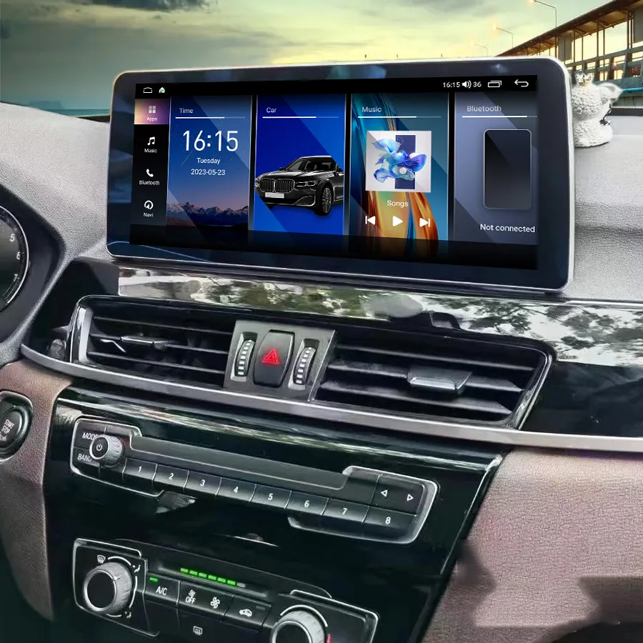 วิทยุติดรถยนต์หน้าจอแอนดรอยด์13 QLED สำหรับ BMW F48 X1 2016-2022 NBT EVO CarPlay เครื่องเล่นมัลติมีเดีย12.3สเตอริโอ DSP GPS 4G