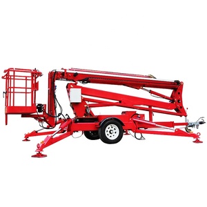 10m 18m <strong>2</strong> Man 200kg Capacity Small Hydraulic Towable Articulated Manual 16m Working Height Articulating Boom Lift