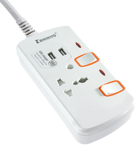 热卖13A 250V 3通用插座2 USB 2.1A套接字扩展 - Product Image 4