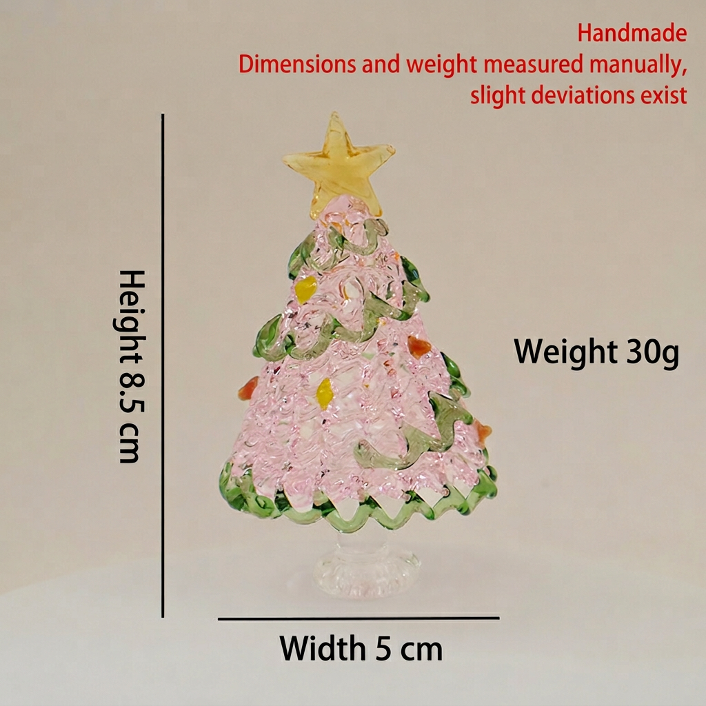 Albero di Natale avvolto in filo rosa e verde da 85 cm