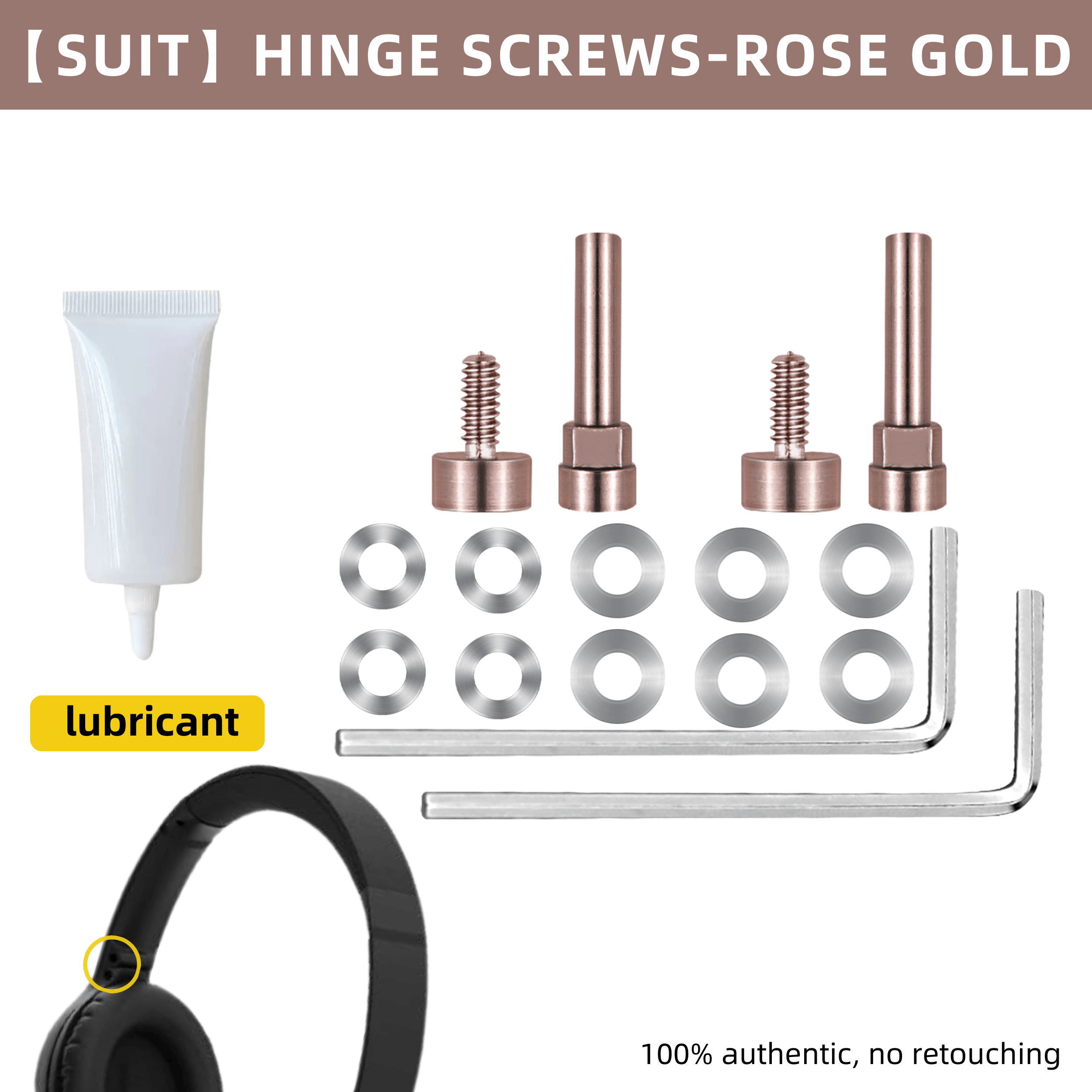 Vis à charnière SUIT - Or rose