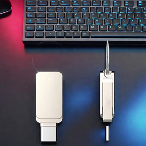 Vendita diretta Mini metallo USB tipo C Flash Drive girevole USB Memory Stick 8GB compatibile con Android Smartphones-1GB 128GB 256GB opzioni - Product Image 3