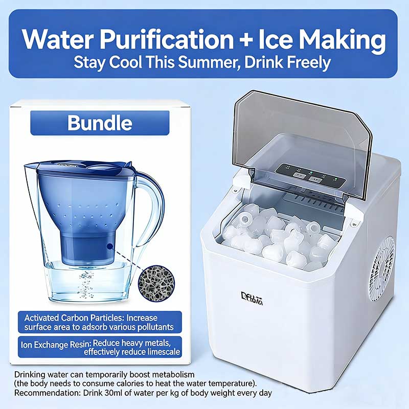 Purificateur d'eau et machine à glaçons (blanc)