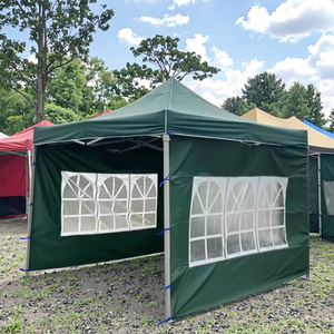 Großhandel große feste Outdoor-Klapp 10 'X 10 'Baldachin Zelt Pavillon mit Wänden und Fenster
