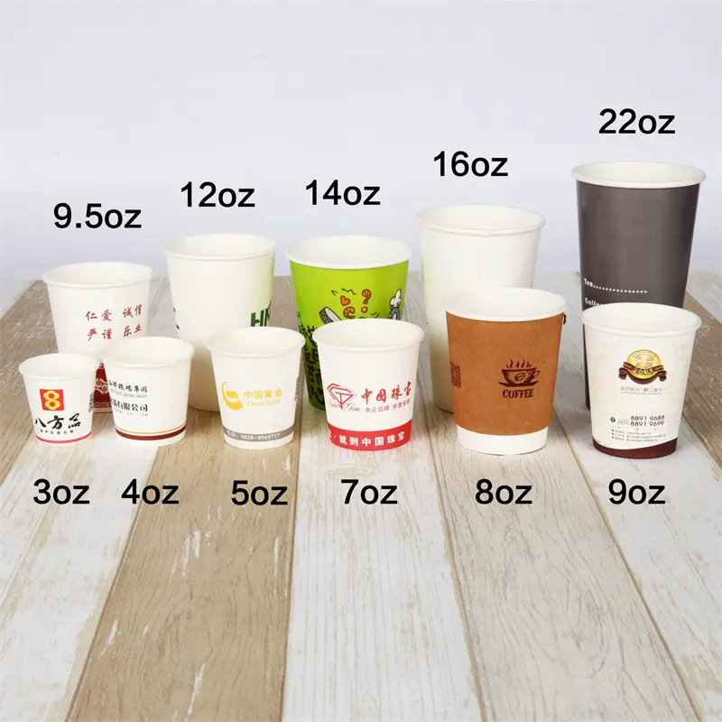 Produttori all'ingrosso tazza di carta usa e getta produzione tazza di carta pubblicitaria tazza di carta da bere quotidiana stampa logo