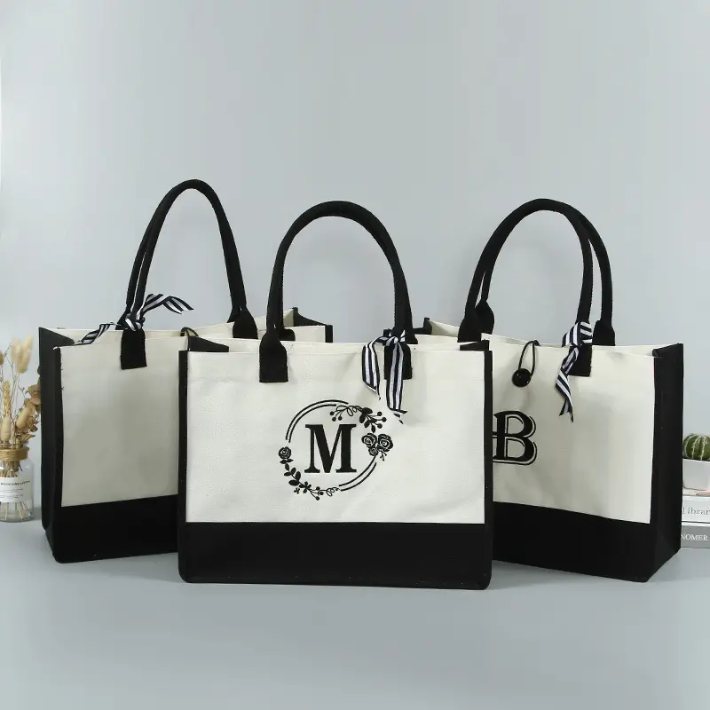 Basso Logo personalizzato MOQ a buon mercato riciclato riutilizzato Eco Friendly di lusso in cotone borse per la spesa in tela di cotone Tote bag