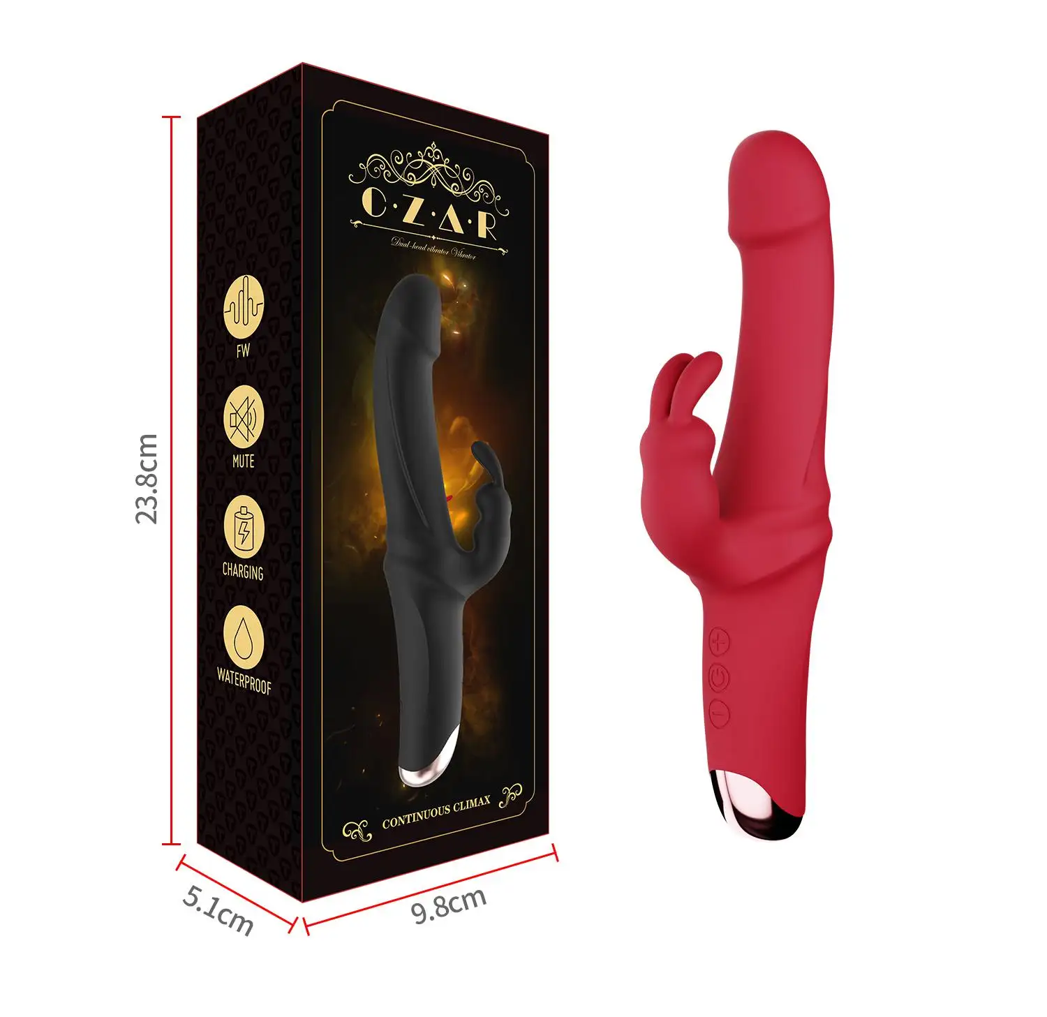 Girls power Hot Sale New Rabbit Vibrator Dildo 10-Gang Klitoris stimulieren G-Punkt Big Dildo Vibrierendes Sexspielzeug für Frauen