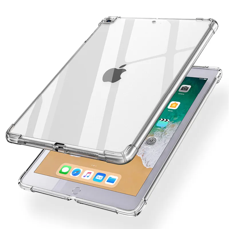 Funda transparente de silicona TPU para iPad, carcasa transparente para nuevo iPad 7, 8, 10,2, 5, 6, Air 10,9, 2, 3, 4, iPad Pro de 10,5 '', 11'', Mini 2, 3, 4, 5