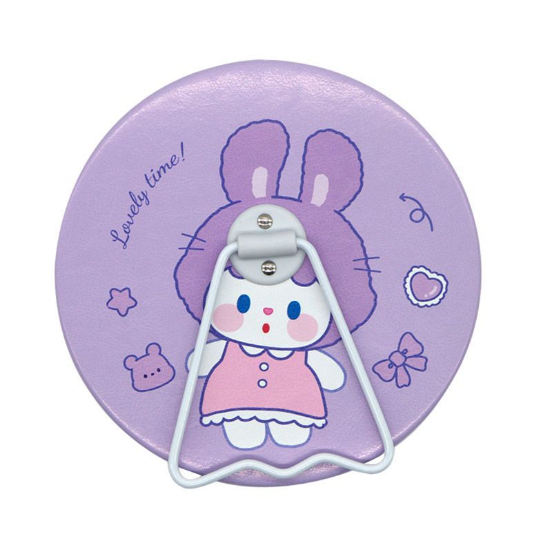 Miroir de table circulaire - Lapin joyeux violet