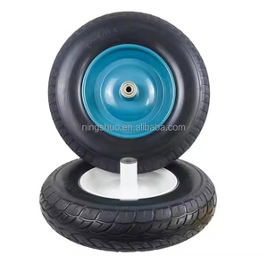 High Quality 16 Inch 4.80/<strong>4.00</strong>-8 With Metal Rim Jewel-like Flat Free Solid Rubber Puncture Proof <strong>Tire</strong> Pu Foam Wheelbarrow Wheel - Product Image 2