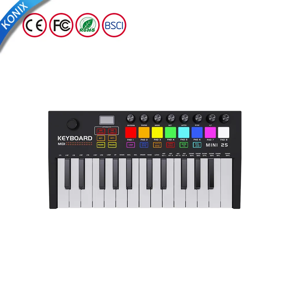 Nueva buena calidad 25 teclas Midi teclado controlador música Digital Mini Piano M Audio Midi teclado