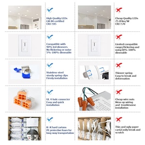 6 Inch 12W 1000lm Dimmable Round Recessed <strong>Led</strong> Downlight ETL with Control Box - Product Image 4