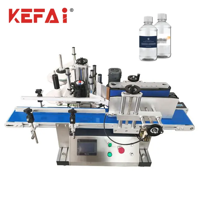KEFAI tam otomatik masaüstü yuvarlak şişeler yapışkanlı etiketleme makinesi çin'de yapılan