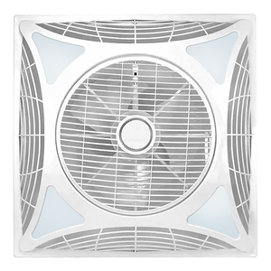 20英寸110V 220V交流DC现代装饰白色遥控电气方形空气冷却吊扇带发光二极管灯 - Product Image 1