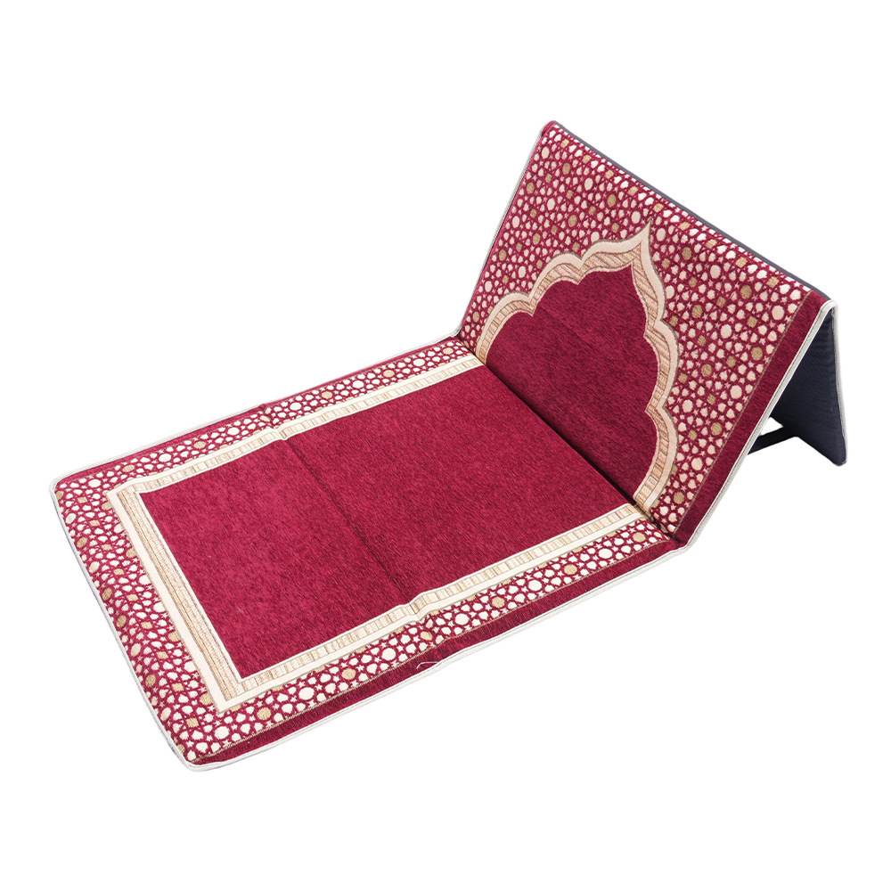 Cuscino per sedia in ciniglia bordeaux-60x110 cm