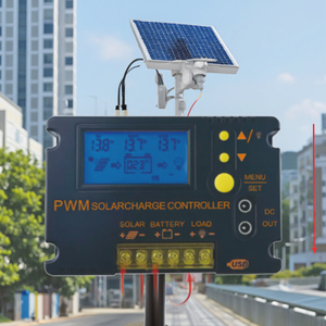 Compact 30A PWM Controller di illuminazione solare a bassa energia Display a LED con modalità notte per sistema casa & Villa - Product Image 1