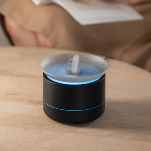 B2B nuova simulazione di fiamma diffusore di aromaterapia a LED ad ultrasuoni luce notturna cambia colore umidificatore a spruzzo automatico