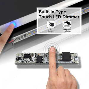 6A LED Light Built-in Touch Sensing ON/OFF Controller DC 12V 24V 1CH Bare Board 10-100% dimmerabile per COB Single Color Lamp Strip