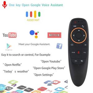 G10 akıllı ses uzaktan kumanda 2.4G RF kablosuz hava fare jiroskop X96 mini H96 MAX A95X F3 Android TV kutusu - Product Image 2